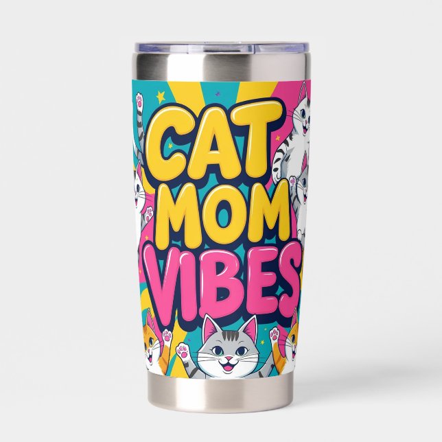 Groovy Cat Mom Insulated Tumbler (Front)