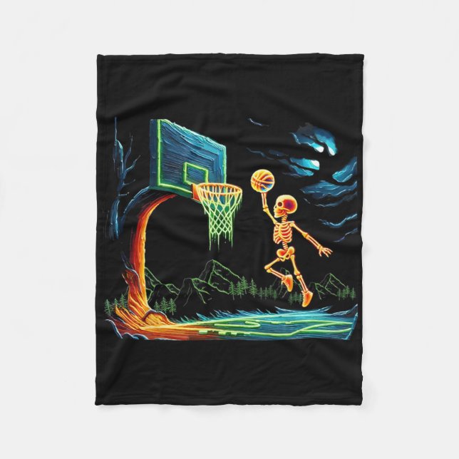 Groovy Chainsaw For Halloween Graphic Tee  Fleece Blanket (Front)