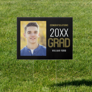 Groovy Charm EDITABLE COLOR Graduation Yard Sign