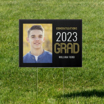 Groovy Charm EDITABLE COLOR Graduation Yard Sign
