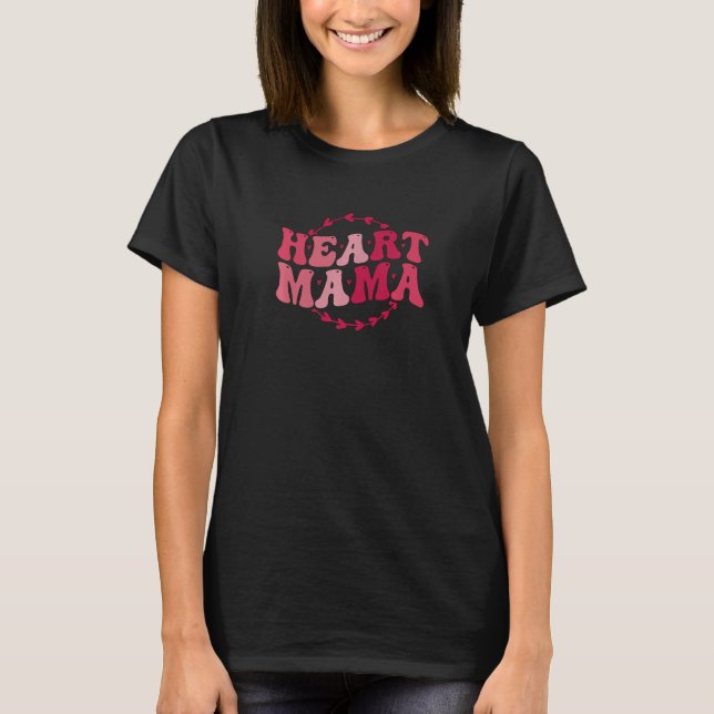 Groovy CHD Warrior Mom Congenital Heart Disease Mo T-Shirt (Front)