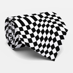 Groovy Checkerboard, Y2K 90s Neck Tie
