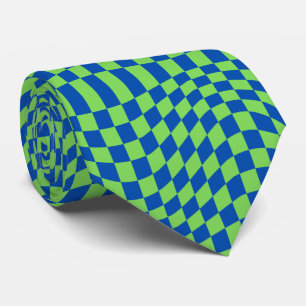 Groovy Checkerboard, Y2K 90s Neck Tie