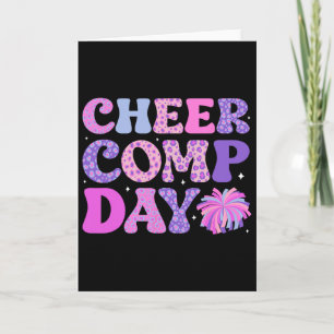 Groovy Cheer Comp Day Cheerleading Competition Day Card