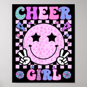 Groovy Cheer Girl Cheerleading Cheerleader Women G Poster
