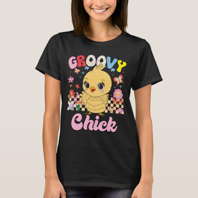 groovy chick, retro, vintage T-Shirt (Front)