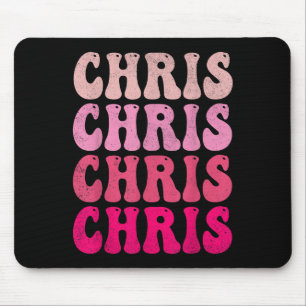 Groovy Chris First Name D I Love Chris Tees Meme Mouse Pad