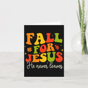 Groovy Christian Sayings Halloween Fall For Jesus Card