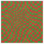 groovy christmas checkered swirly 1960s snowflakes fabric