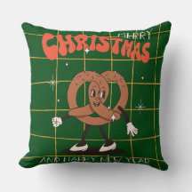 Groovy Christmas Day Throw Pillow