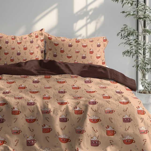 Groovy Christmas Duvet 70s Pastel Vintage Vibes (Groovy Christmas Duvet 70s Pastel Vintage Vibes)