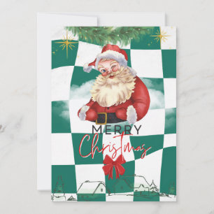 Groovy christmas holiday card