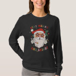 Groovy Christmas Santa Claus Stay Merry and Bright T-Shirt