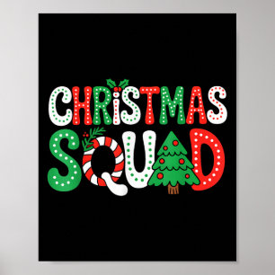 Groovy Christmas Squad Xmas Tree Family Matching P Poster