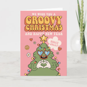 Groovy Christmas Tree - Holly Jolly Vibes Holiday Card