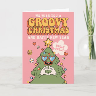Groovy Christmas Tree - Holly Jolly Vibes Holiday Card