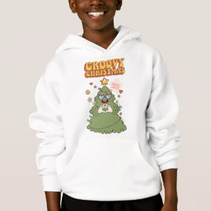 Groovy Christmas Tree - Holly Jolly Vibes Hoodie