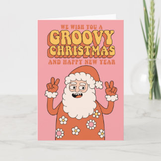 Groovy Christmas Wishes Peace Love & Holiday Cheer Card