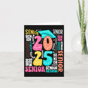 Groovy Cl Of 2025 Senior 2025 Graduation Back To S Card