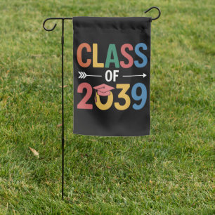 Groovy Class Of 2039 Graduation Senior 2039 Garden Flag