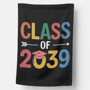 Groovy Class Of 2039 Graduation Senior 2039 House Flag