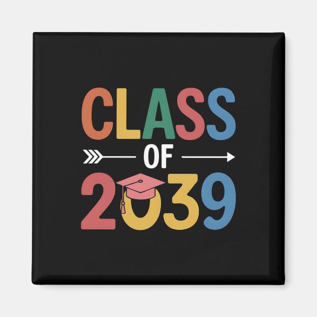 Groovy Class Of 2039 Graduation Senior 2039 Magnet (Front)
