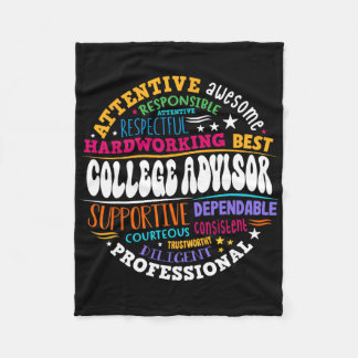 Groovy College Advisor Appreciation Week Back To S Fleece Blanket