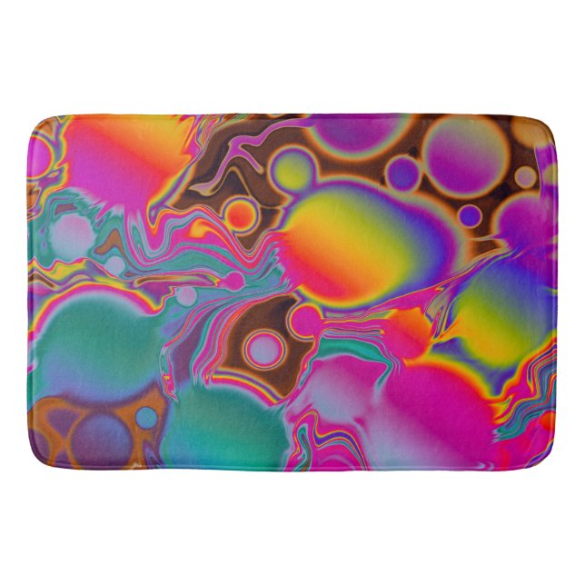 Groovy Color Burst Bath Mat (Front)