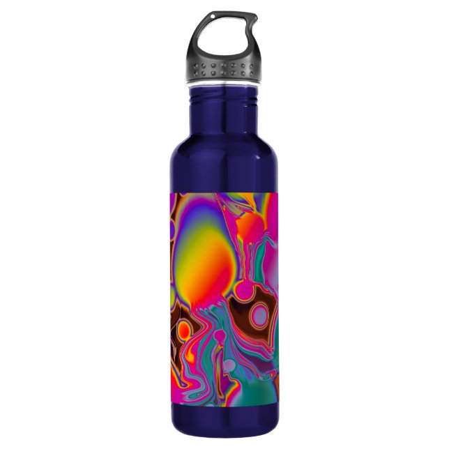 Groovy Color Burst Stainless Steel Water Bottle (Front)