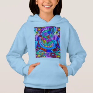 groovy colored hippie love hoodie