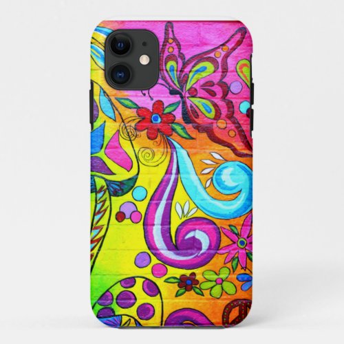 groovy colorful butterfly case