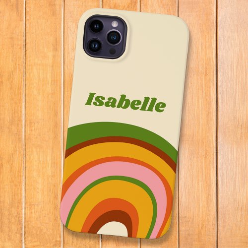 Groovy Colorful Lines 70s Personalized  Case_Mate iPhone 14 Plus Case