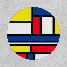 Groovy Colorful Modern Mondrian Style Abstract Art
