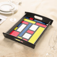 Groovy Colorful Modern Mondrian Style Abstract Art