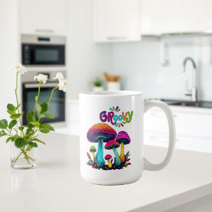 Groovy Colorful Psychedelic Mushrooms Coffee Mug