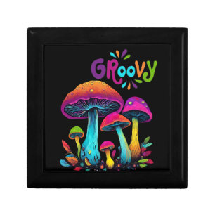 Groovy Colorful Psychedelic Mushrooms Gift Box