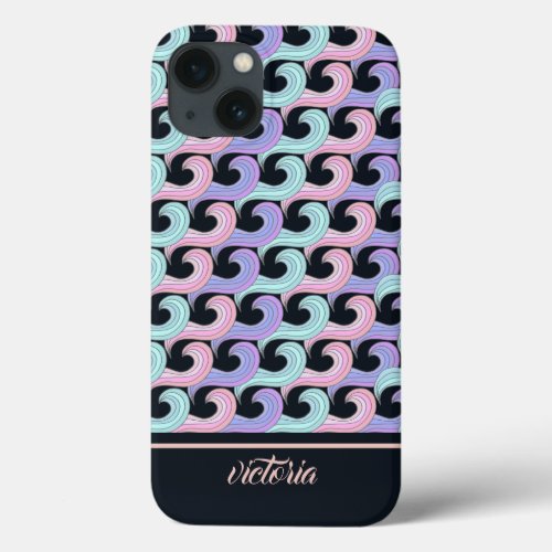 Groovy Colorful Wave Pattern Case_Mate iPhone Case