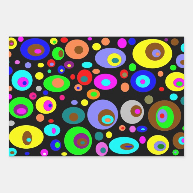 Groovy Colors Wrapping Paper Sheets (Front 2)
