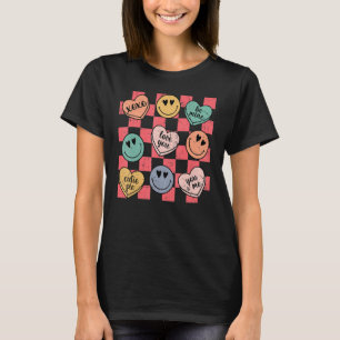 Groovy Conversation Heart Candy Valentines Day Cos T-Shirt