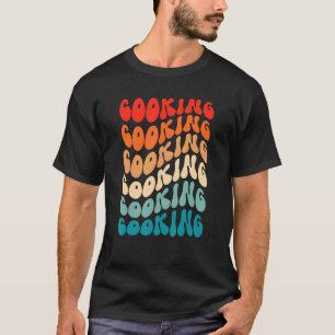 Groovy Cooking For Girl Women Retro 70s Hippie Boh T-Shirt