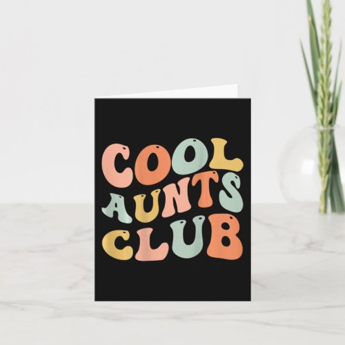 Groovy Cool Aunt Club Mothers Day For Auntie Funny Card