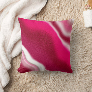 Groovy Cool Candy Cane Red Pink Christmas Accent  Throw Pillow