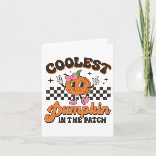 Groovy Coolest Pumpkin In The Patch Halloween For Card
