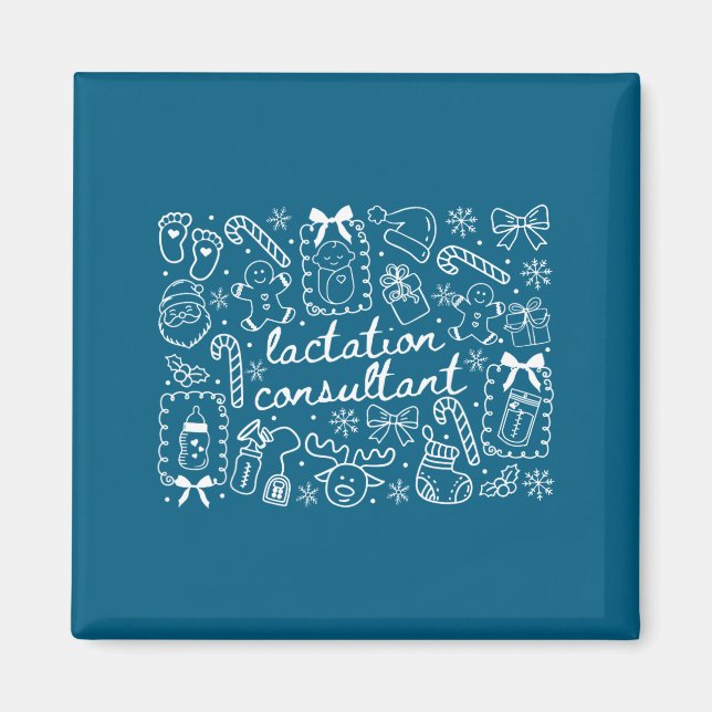 Groovy Coquette Lactation Consultant Breastfeeding Magnet (Front)