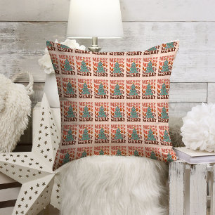 Groovy Couch Pillow Retro Pastel Holiday Look