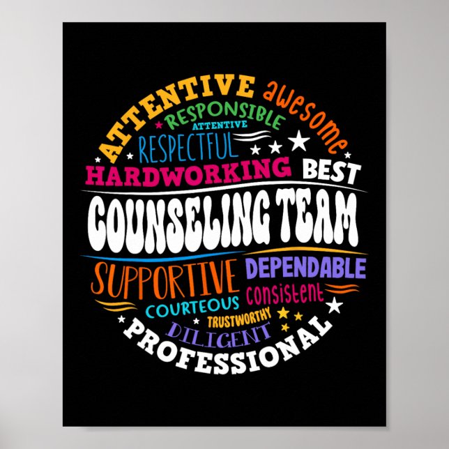 Groovy Counseling Team Appreciation Back To School Poster (Front)