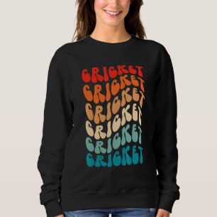 Groovy Cricket For Girl Women Retro 70s Hippie Boh Sweatshirt