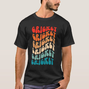 Groovy Cricket For Girl Women Retro 70s Hippie Boh T-Shirt