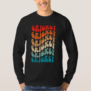 Groovy Cricket For Girl Women Retro 70s Hippie Boh T-Shirt