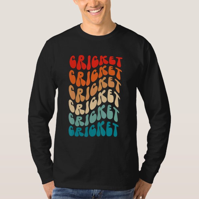 Groovy Cricket For Girl Women Retro 70s Hippie Boh T-Shirt (Front)